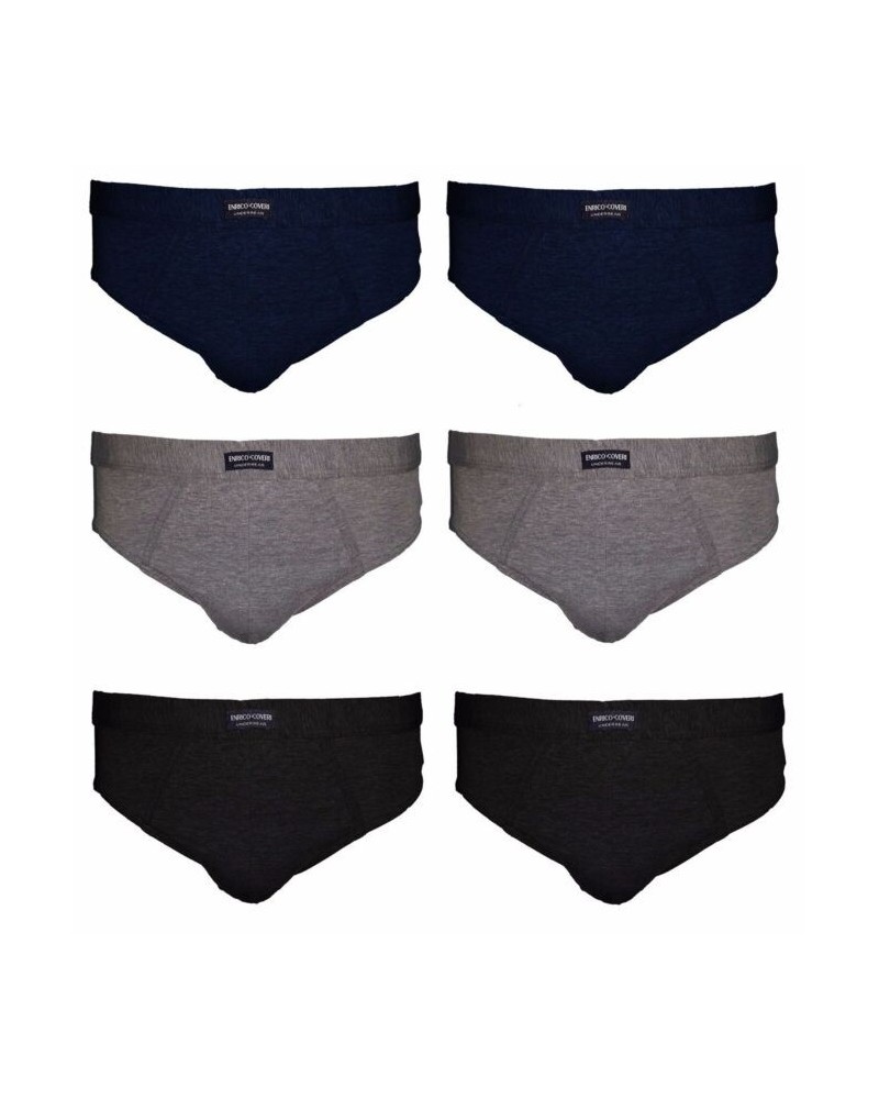 Acquista gli slip uomo Enrico Coveri art. ES1002. Realizzati in morbido cotone elasticizzato con elastico interno rivestito per