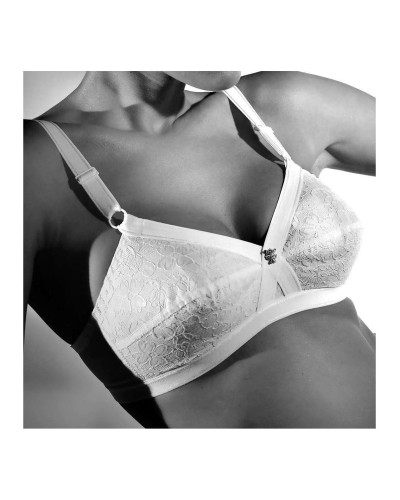 GIOS Reggiseno Classico Cris-Cot - Incrociato in Pizzo e Cotone