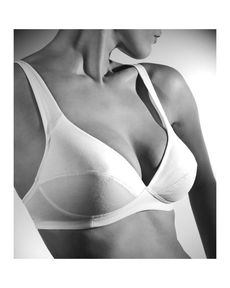 Reggiseno Gios Madrid in Puro Cotone senza Ferretto - Scollo a V