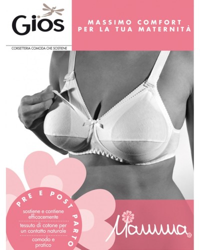 Reggiseno Allattamento Gios art. 280 in Puro Cotone - Senza Ferretto