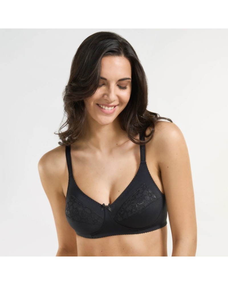 Reggiseno Spiman 289 Senza Ferretto - Contenitivo in Microfibra e Pizzo con Coppe in Cotone