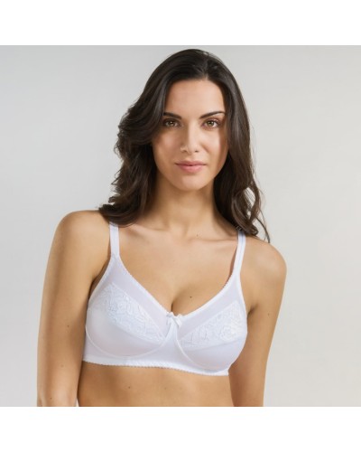 Reggiseno Spiman 289 Senza Ferretto - Contenitivo in Microfibra e Pizzo con Coppe in Cotone