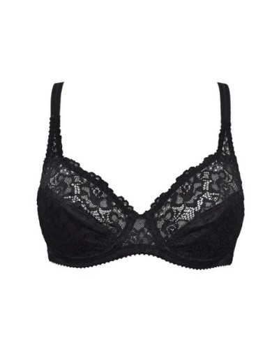 Reggiseno SièLei Art. 942 – Balconcino Sfoderato in Pizzo con Ferretto e Fodera in Cotone