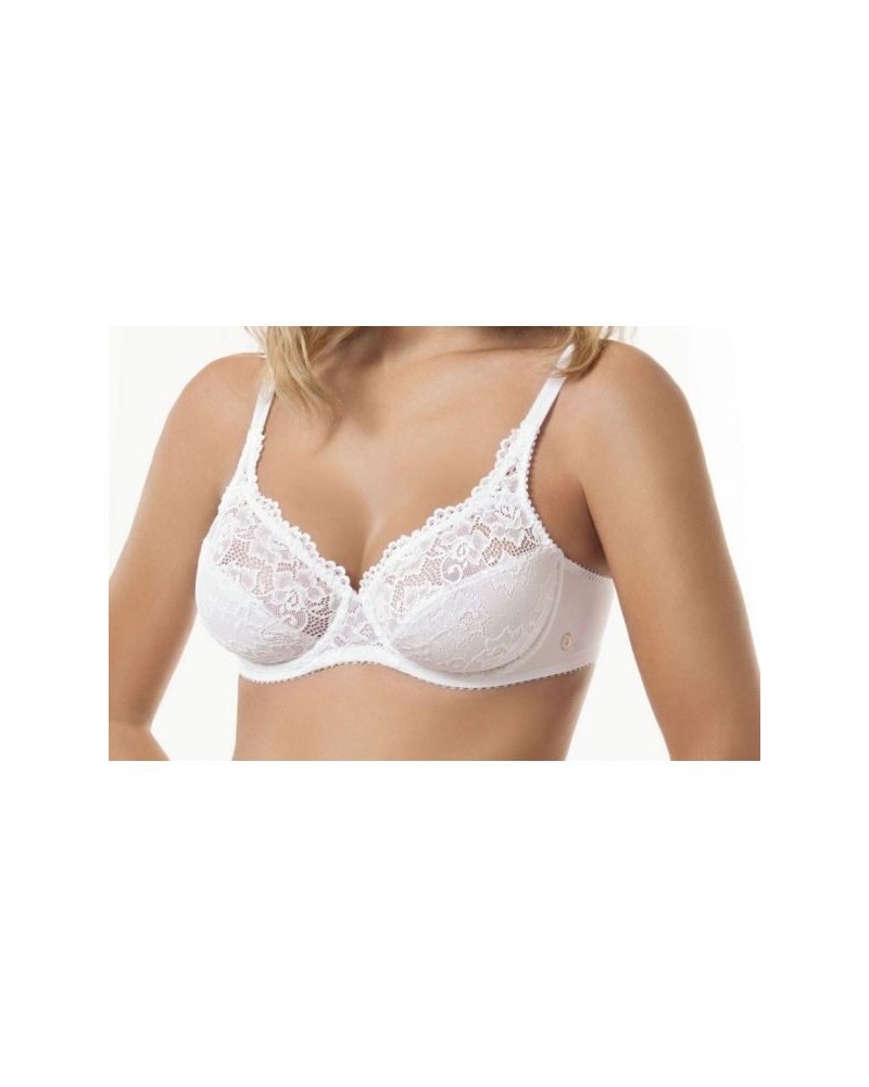 Reggiseno SièLei Art. 942 – Balconcino Sfoderato in Pizzo con Ferretto e Fodera in Cotone