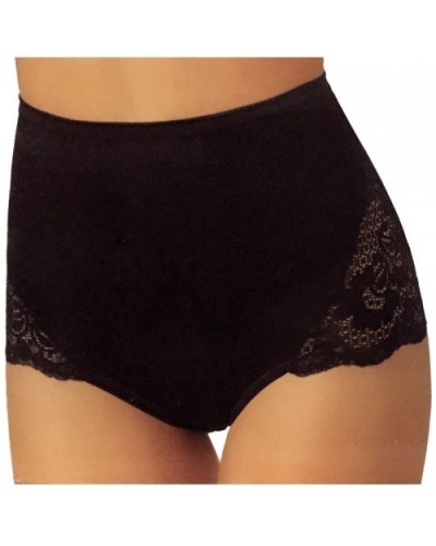 Culotte Jadea Art. 07 - 6 Culotte Donna Maxi in Cotone Elasticizzato con Inserti in Pizzo