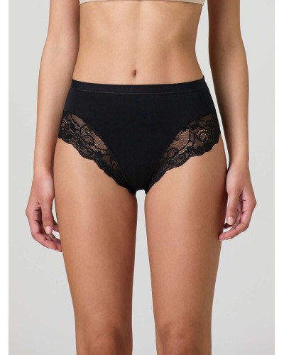 Jadea Pack da 6 Slip 521 Midi Colore In Cotone E Pizzo Vita Media