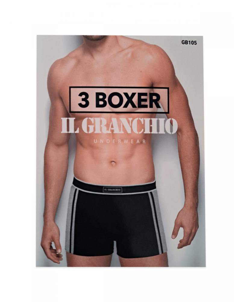 3 Boxer Uomo Il Granchio GB 105 | Parigamba in Cotone bielastico