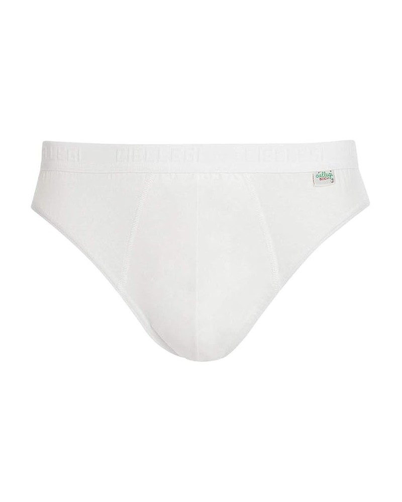 6 Slip Uomo Ciellegi Zeus Bianco in Filo di Scozia Misure 7/8