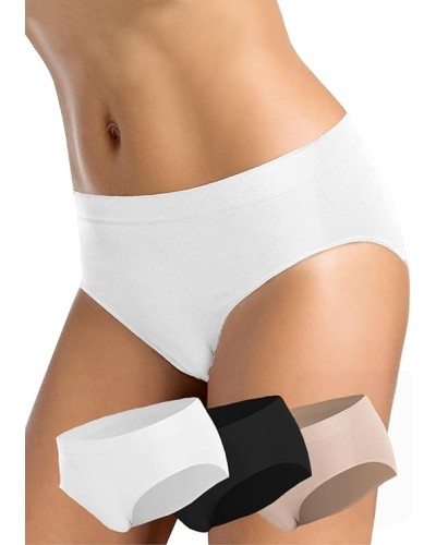 3 Slip Midi Donna Intimidea 310283 in Microfibra-colori assortiti-tutti bianchi-tutti neri