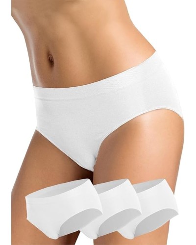 3 Slip Midi Donna Intimidea 310283 in Microfibra-colori assortiti-tutti bianchi-tutti neri