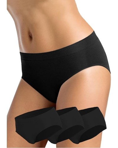 3 Slip Midi Donna Intimidea 310283 in Microfibra-colori assortiti-tutti bianchi-tutti neri
