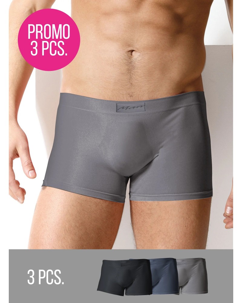 Tris Boxer Uomo Intimidea 400025 in Microfibra Seamless Senza Cuciture