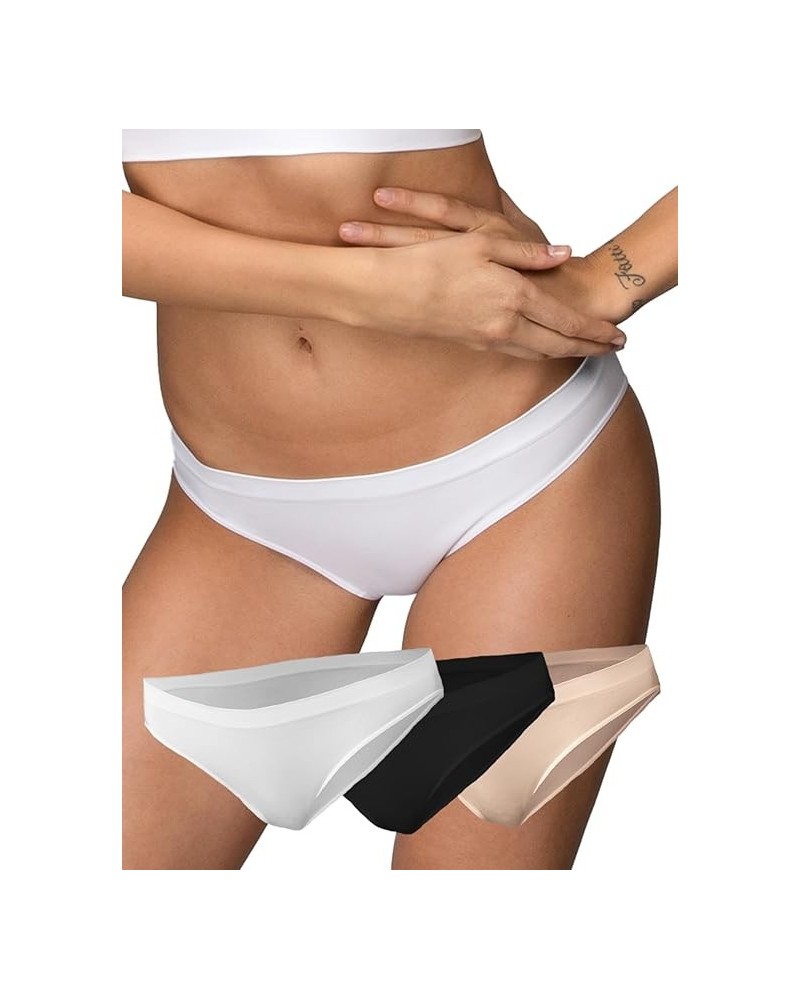 Intimidea Confezione 3 Slip Donna Vita Bassa 310284 in Microfibra Senza Cuciture