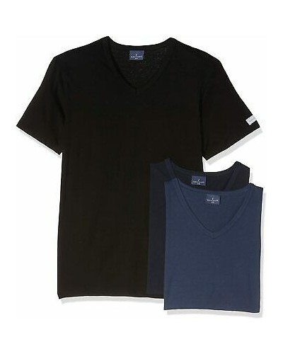3 T-Shirt Uomo Navigare Art. 512 Scollo a V - 100% Cotone (Bianco e Colorato) misure 3/4/5/6/7