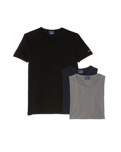 3 T-Shirt Uomo Navigare Art. 570 Girocollo Cotone Elasticizzato Bianco e Colorati Misure 3/4/5/6/7
