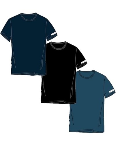 3 T-Shirt Uomo Navigare 516 | Girocollo in Cotone Bianco e Colorato Misure 3/4/5/6/7