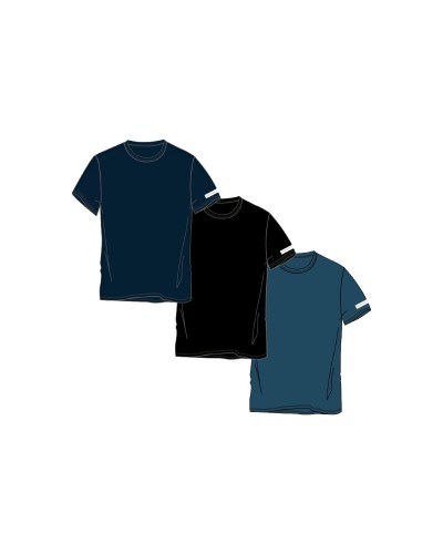 3 T-Shirt Calibrata Navigare 513  Bianca e Colorata Misure 8/10
