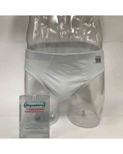 6 Slip Uomo Diquattro 91/C in Puro Cotone Bianco e Colorato