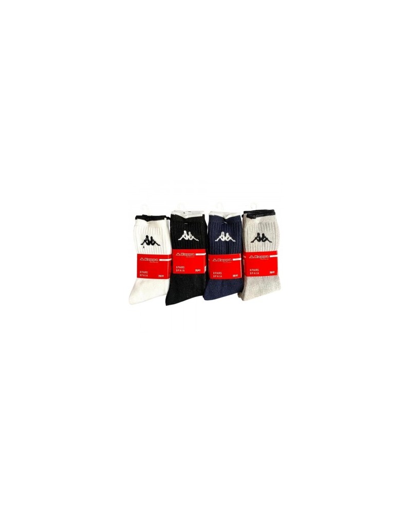 Kappa - 3 Paia di Calzini Corti Unisex in Spugna Art. K540