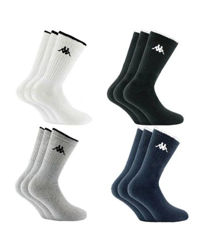 Kappa - 3 Paia di Calzini Corti Unisex in Spugna Art. K540
