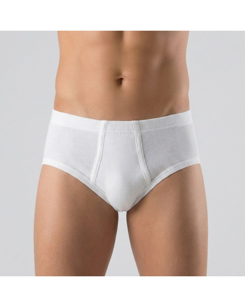6 Slip Uomo Henri 117 in Puro Cotone a Costine con Apertura