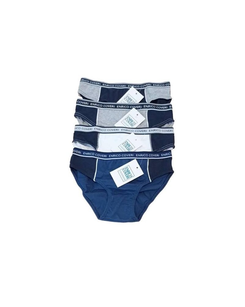 6 Slip Bambino/Ragazzo Enrico Coveri Kids Art. ES4003 in Cotone Elasticizzato
