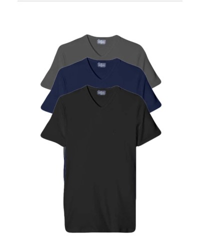 3 Maglia Uomo Navigare 112 Calibrato Caldo Cotone Scollo a V Taglie Forti 8-10