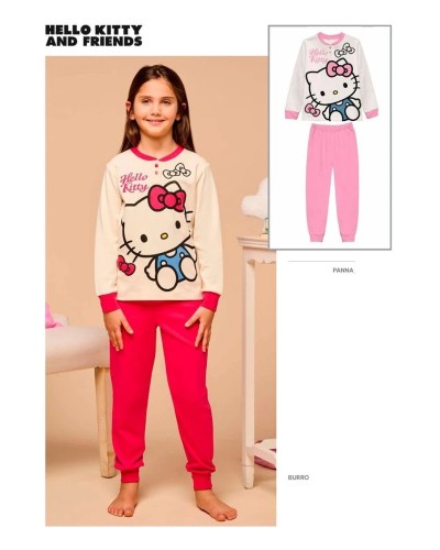 Pigiama Lungo Bambina Hello Kitty Sabor HK50A5554 in CALDO COTONE