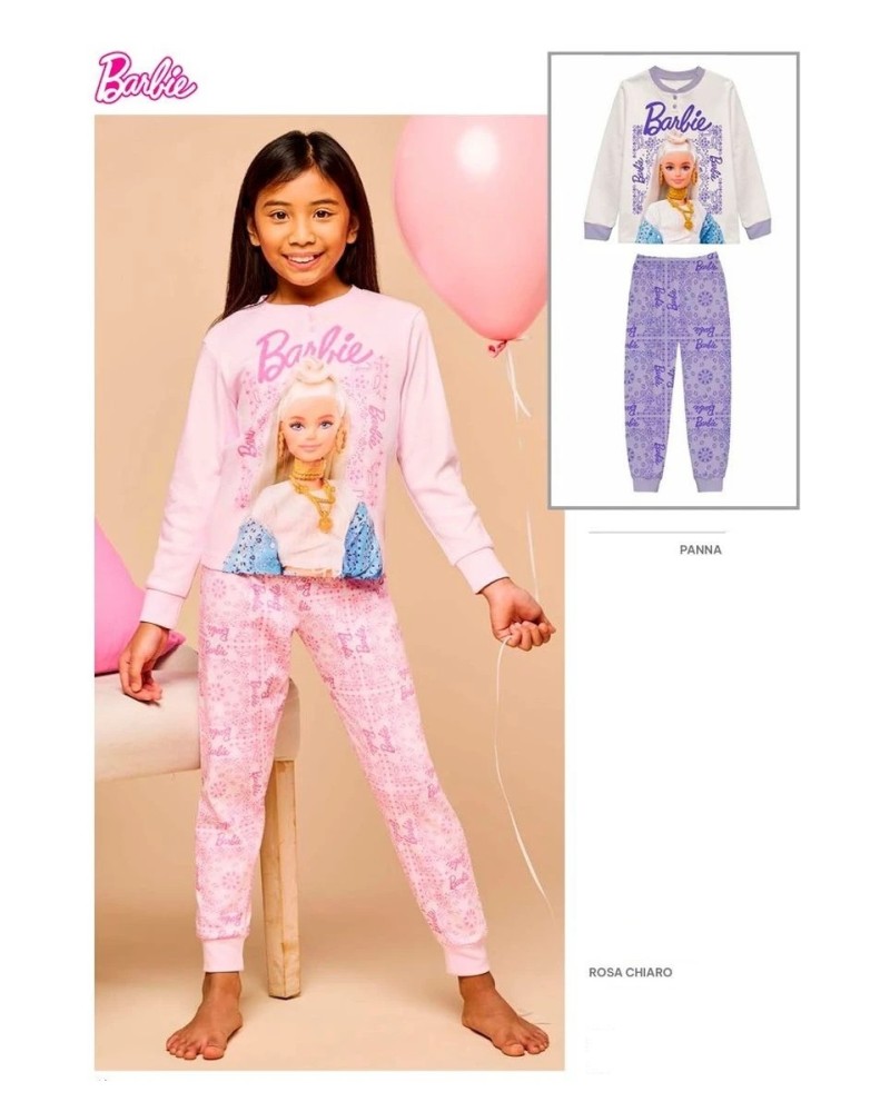 Pigiama Bambina Barbie Caldo Cotone Sabor MT50L8959 | Autunno Inverno