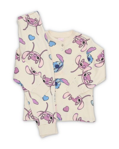 Pigiama Bambina Stitch Caldo Cotone Sabor DY50L8959 | Autunno Inverno