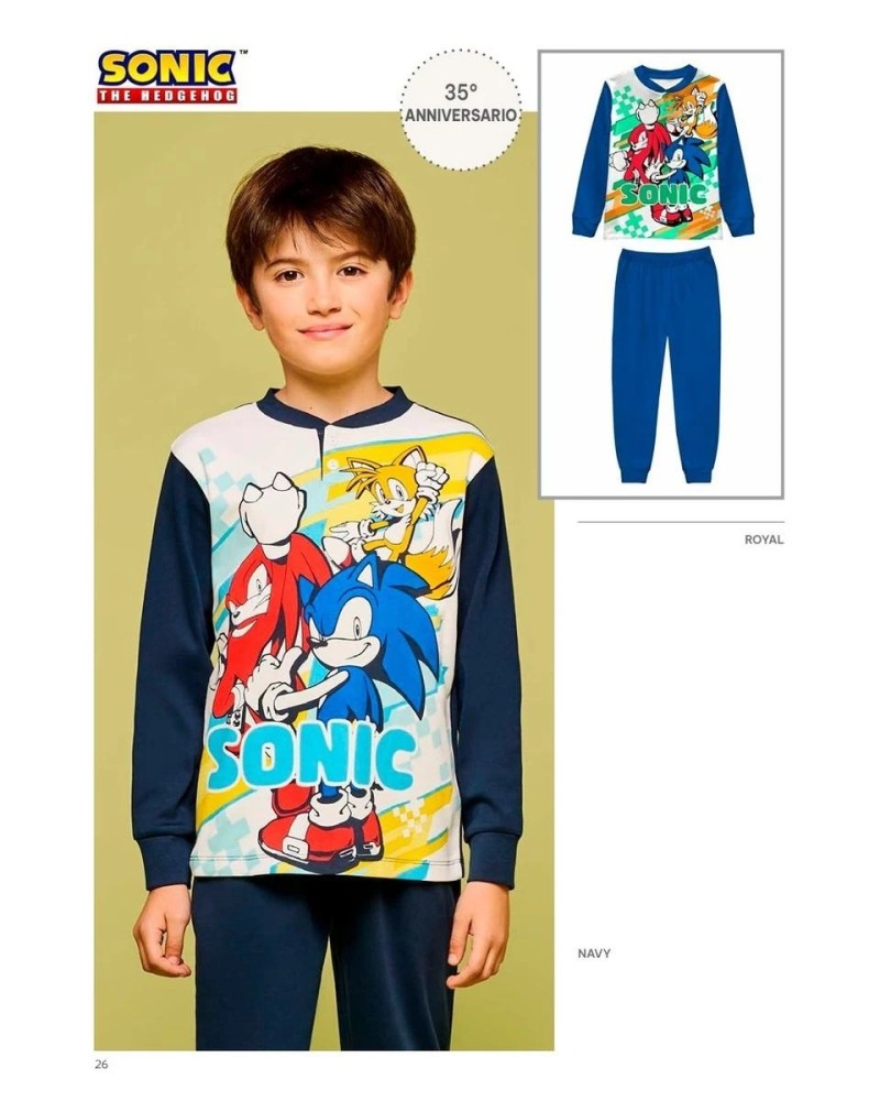 Pigiama Bambino Sonic Caldo Cotone Interlock Sabor - Art. SC40G4908