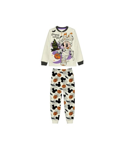 Pigiama Bambina HALLOWEEN in Caldo Cotone Sabor Art. dy50A3660 | Lungo Invernale con Polsini