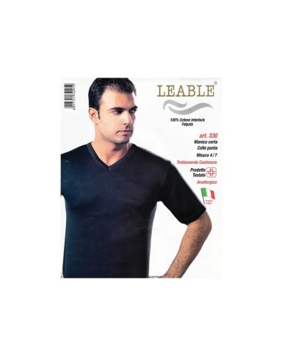 3 Maglie Intime Uomo Leable 330 Scollo a V Caldo Cotone Colorata misure: dalla quarta alla settima