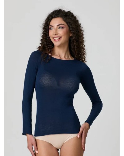 Maglia Donna Manica Lunga in Cashmere Jadea 4064 – Scollo a Barca