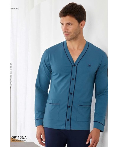 Pigiama Uomo Il Granchio GP 1150 A | Apertura Totale | Jersey Cotone