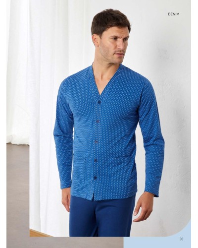 Pigiama Uomo Il Granchio GP 1149 A | Apertura Bottoni | Cotone Jersey