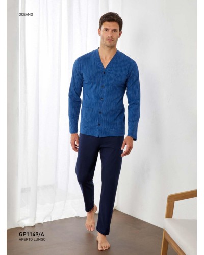 Pigiama Uomo Il Granchio GP 1149 A | Apertura Bottoni | Cotone Jersey
